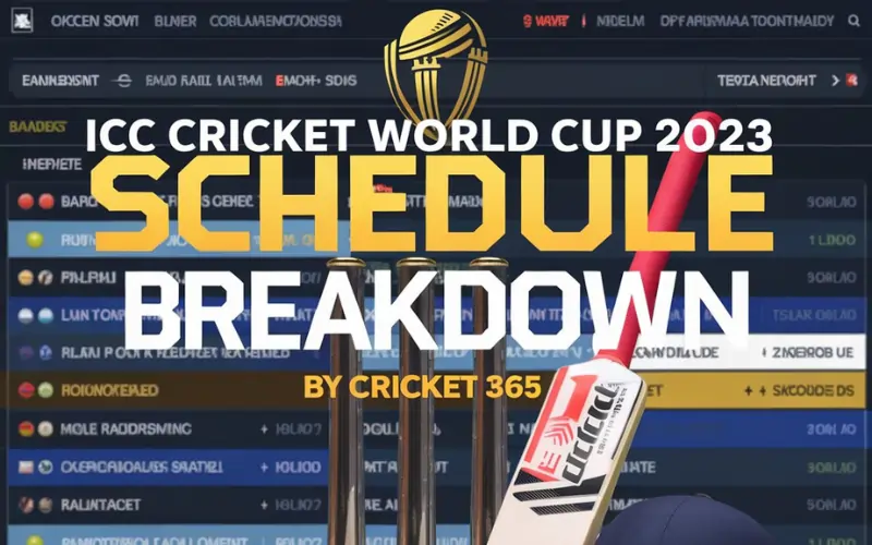 icc cricket world cup 2023 schedule